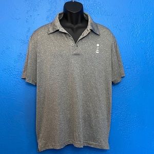 DISH Heather Gray Work Polo Shirt
